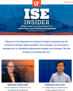 ISE Insider: Spring 2019